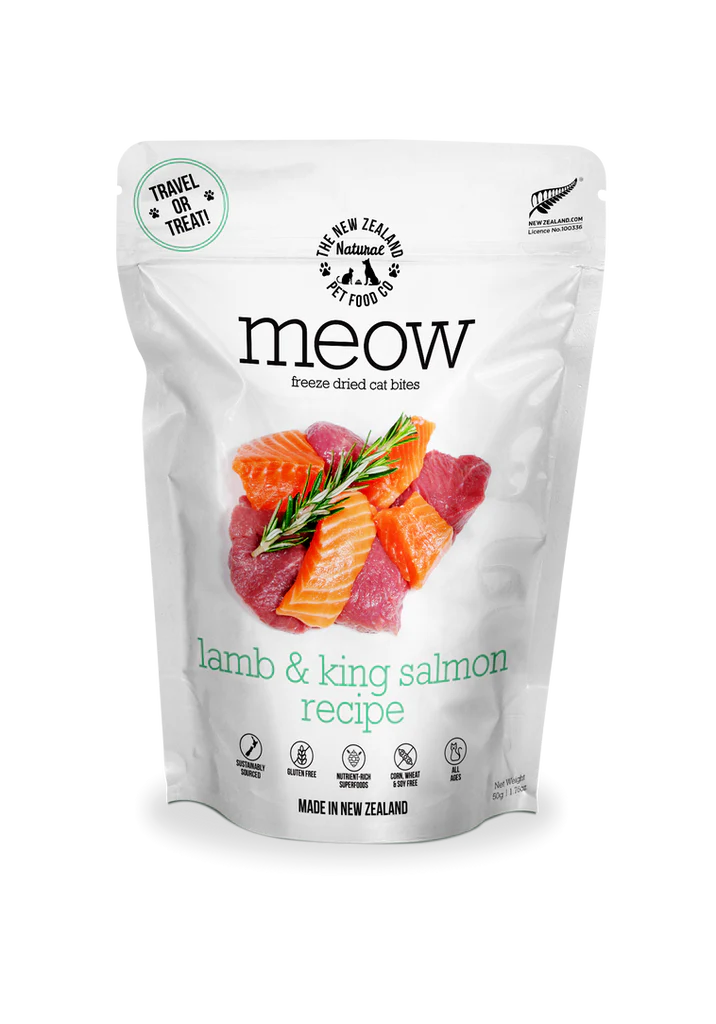 The NZ Natural Pet Food Co. | meow | Freeze Dried Lamb & Salmon Treats | ARMOR THE POOCH