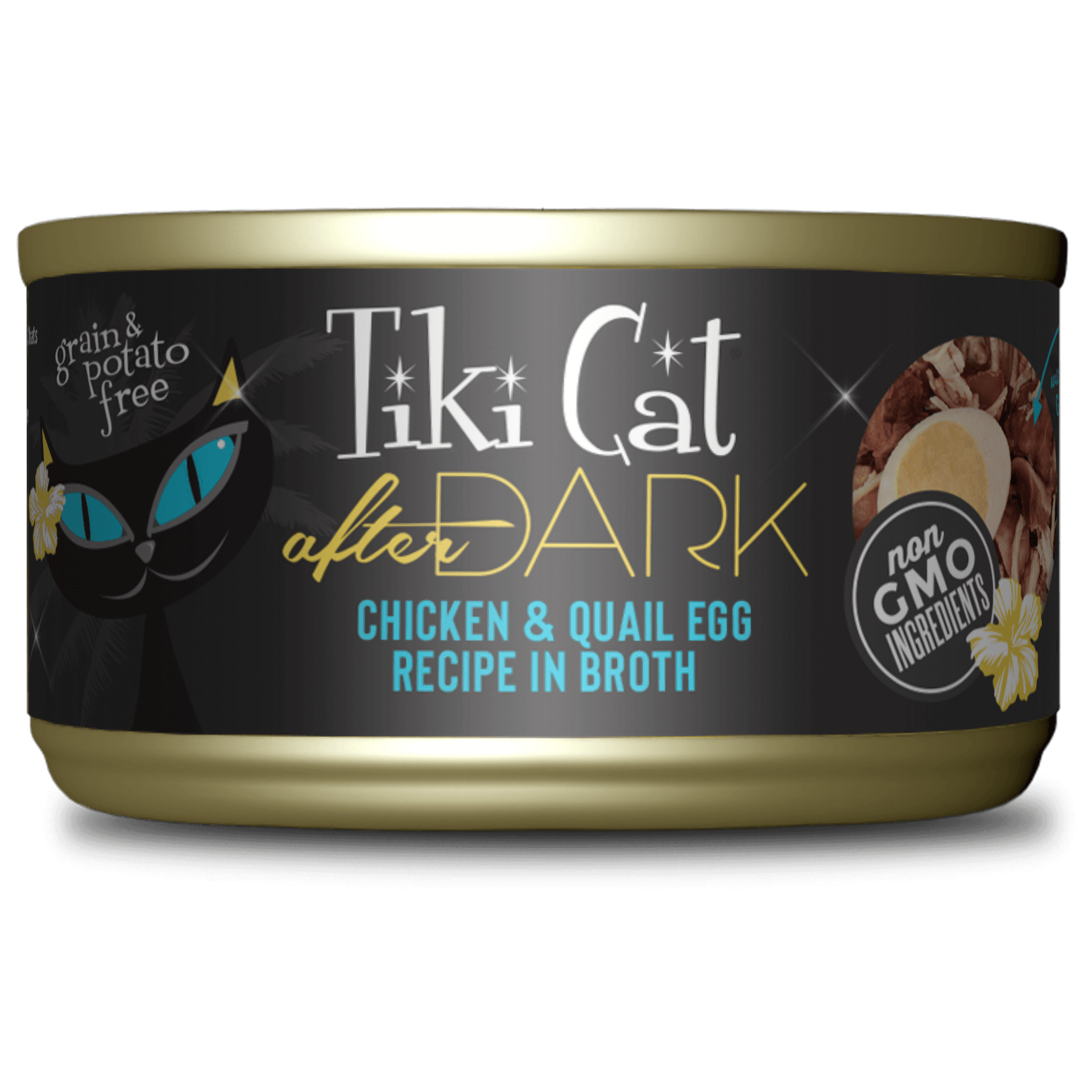 Tiki Cat - After Dark - Chicken & Quail Egg Recipe in Broth for Cats