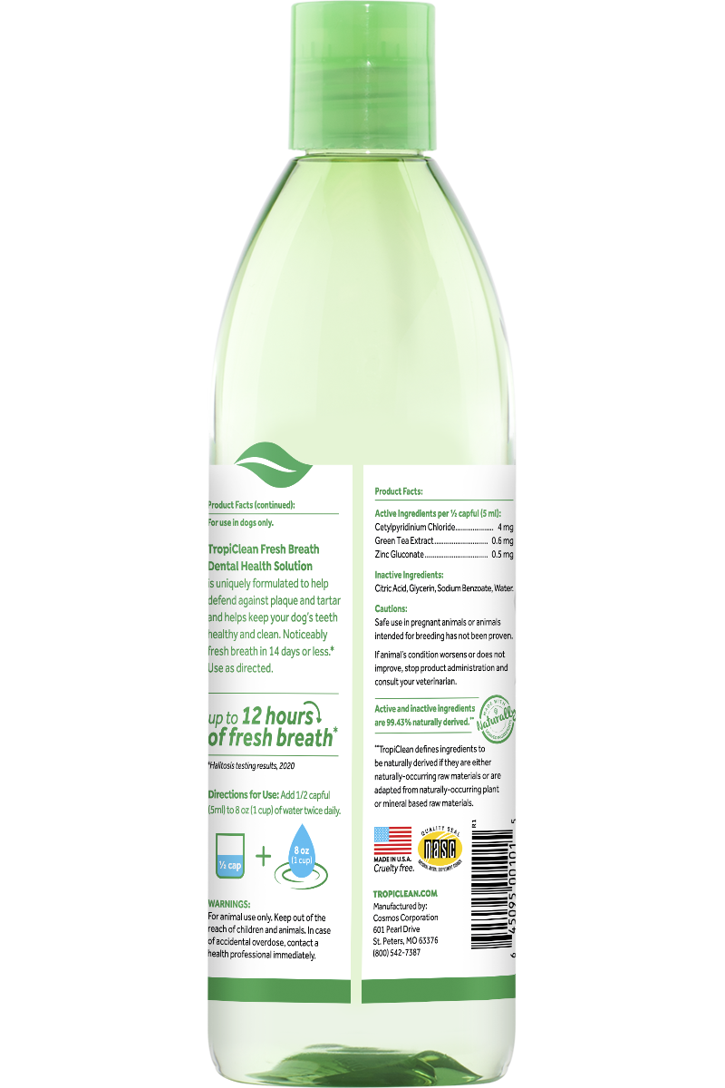Tropiclean - Fresh Breath - Dental Health Solution for Dogs
