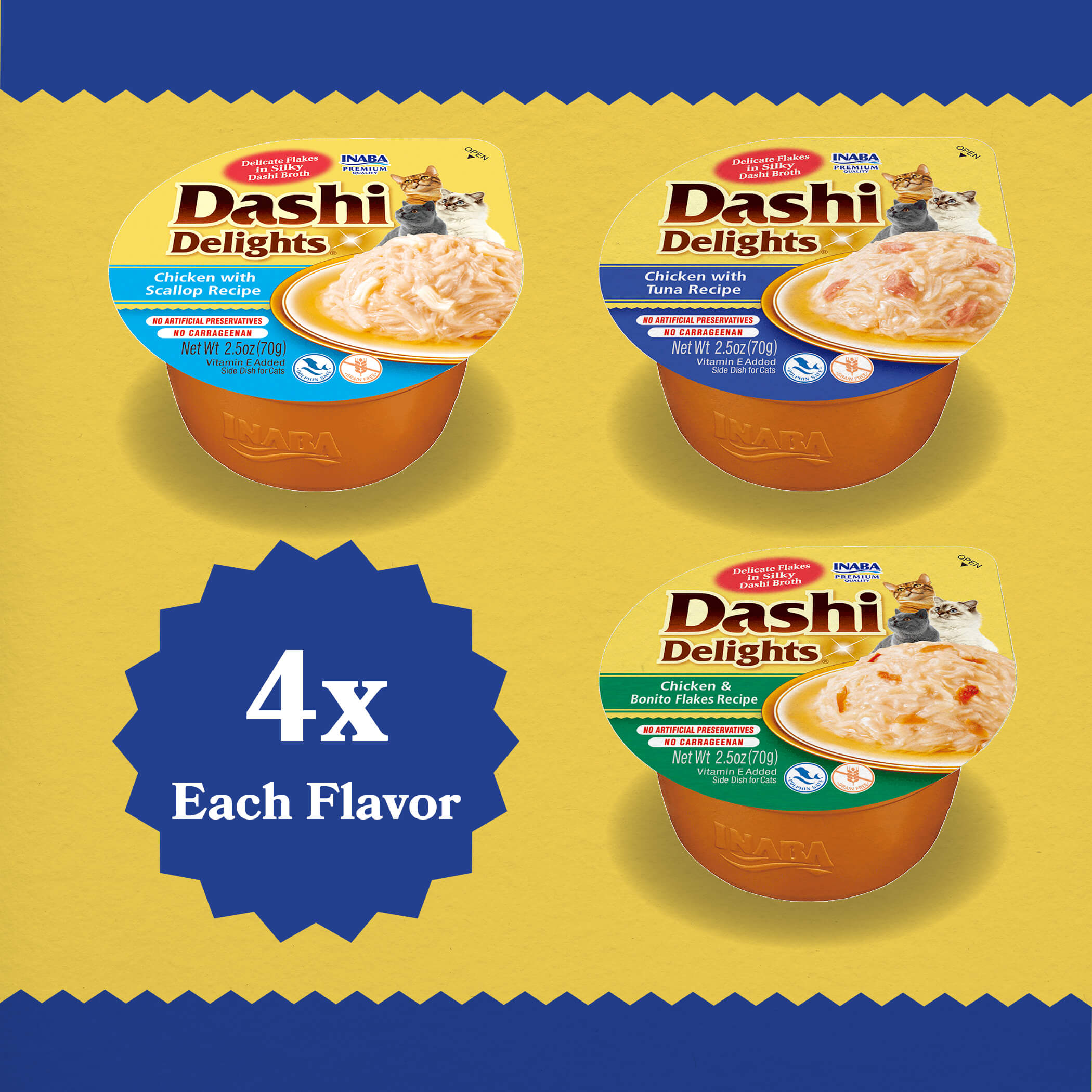 Inaba - Dashi Delights - Seafood Variety Pack (For Cats)