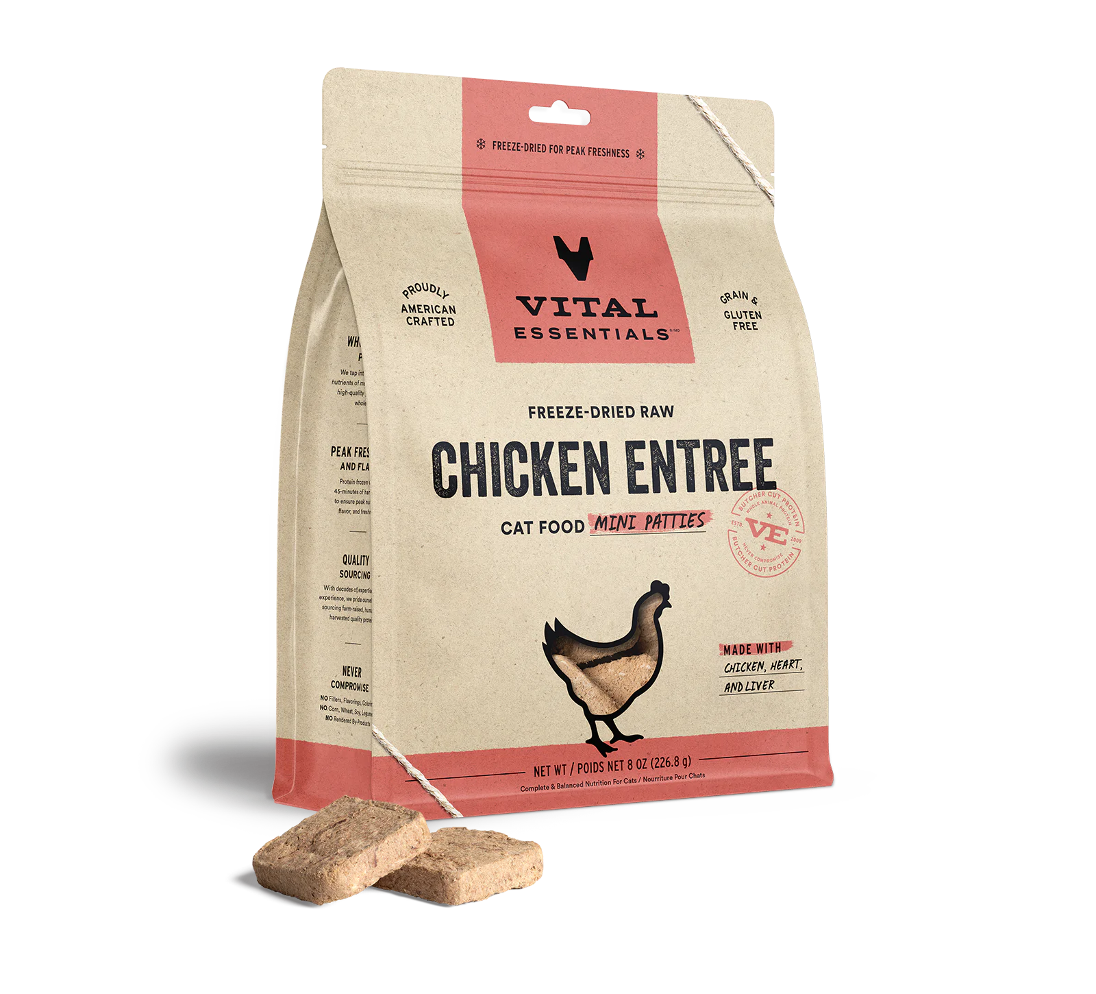 Vital Essentials (VE) - Mini Patties - Chicken Recipes (For Cats)