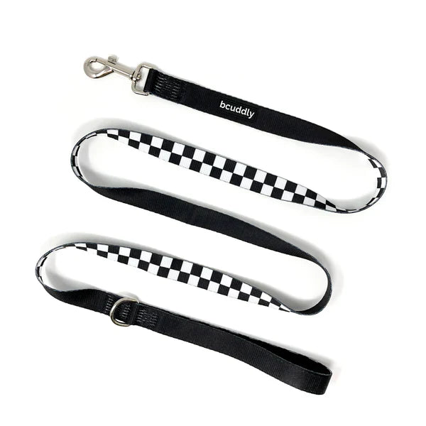 bcuddly - Black Checker - Dog Leash